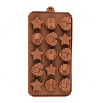 Chocolate Baking Silicone Cake Mould Ice Tray Candy Jelly Mold Nuts & Star