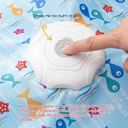Automatic Moving Feather Cat Toy with Mouse Sounds, USB Interactive