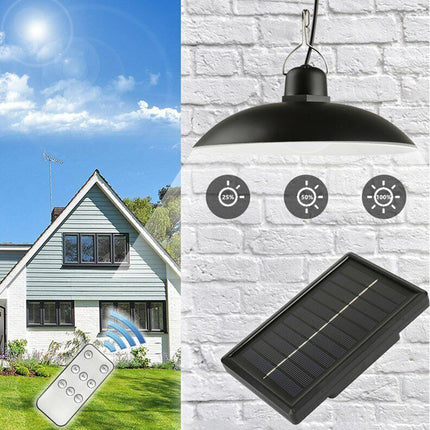 Solar Powered Hanging Pendant Light Outdoor Garden Yard Tent with Remote Control