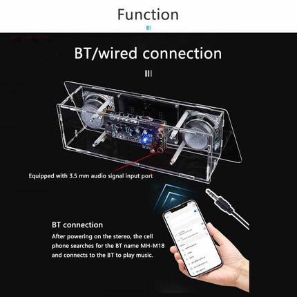 DIY Bluetooth Speaker Soldering Kit, LED Music Spectrum Display