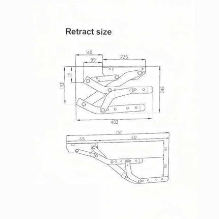 Silver Double 12V Electric Aluminium Pull-Out Caravan RV Drop Down Step