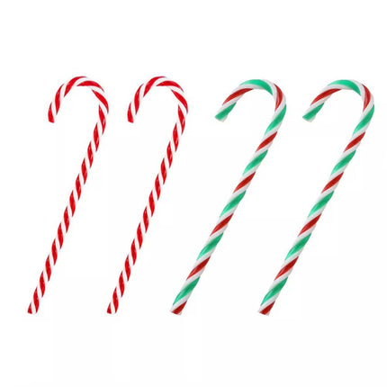 6Pcs Plastic Candy Cane Christmas Hanging Tree Ornaments Decor