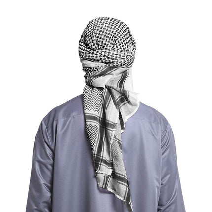 Men Arab Keffiyeh Shemagh Scarf Muslim Turban Palestine Headwrap
