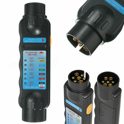Universal 7 Pin Towing Trailer Circuit Tester for Light Plug Socket