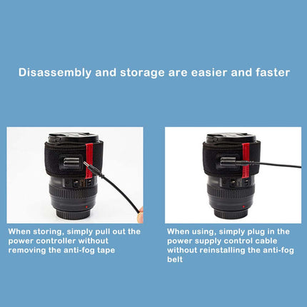 Adjustable USB Lens Heater DSLR Camera Warming Strip Warmer Band