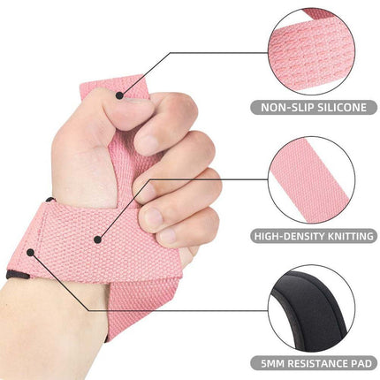 Anti-Slip Wrist Straps for Weight Lifting – Grip Belt Pair Support