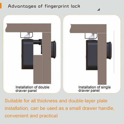 Mini Fingerprint Lock, Keyless Universal Electric Padlock for Locker