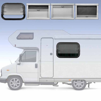 RV caravan 450*1100mm push out window locking handle with strut attachment