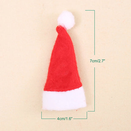 20X Christmas Mini Santa Hat Lollipop Wrap Xmas Party Decor