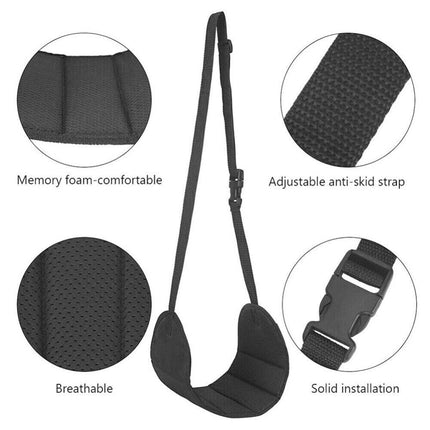 Portable Travel Foot Rest, Airplane Flight Leg Pillow Foam Cushion Sling