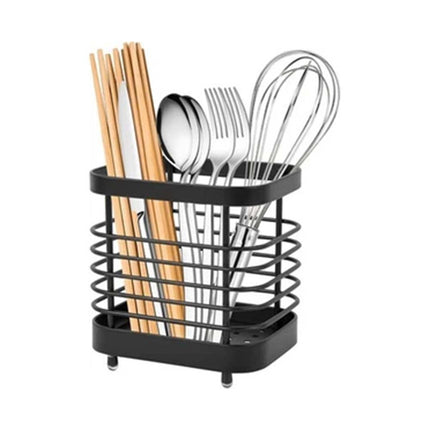 Stainless Steel Cutlery Holder & Kitchen Utensil Drainer Caddy Sink Tidy Stand
