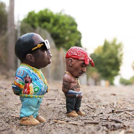10cm Resin Hip Hop Rapper Statue, Cool Desktop Figurine Gift