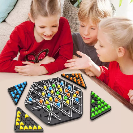 Triggle Chain Triangle Chess Game Rubber Band Board Game for Adults