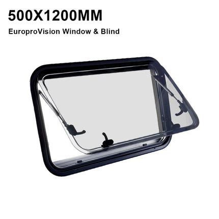 RV caravan 500*1200mm push out window locking handle with strut attachment