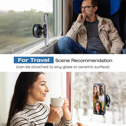 Electric Car Phone Holder Magnetic Vacuum Suction Cup 360° Rotation Mount