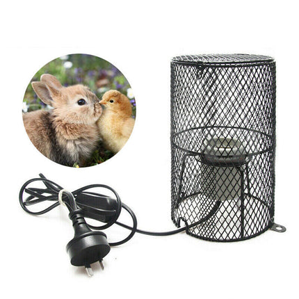 200W Ceramic Reptile Heat Lamp Bulb E27 Holder with Switch for Cage Brooder