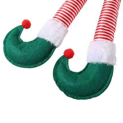 Christmas Santa Elf Legs Car Hanging Decor Stuffed Xmas Ornament Auto Truck