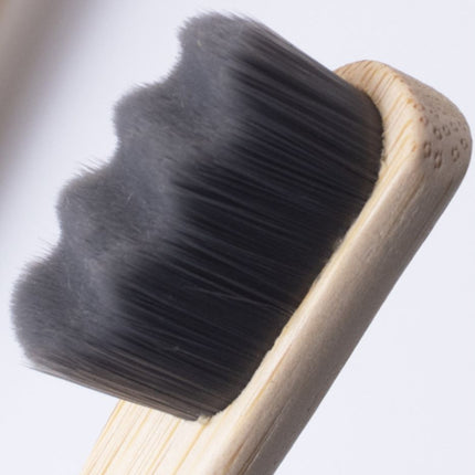 4-Pack Eco Gray Bamboo Toothbrush with Ultra Dense Bristles