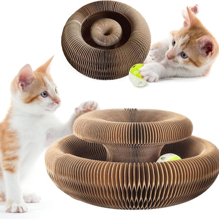 Magic Organ Cat Scratching Board Foldable Adventure Ball & Toy Ball Bed