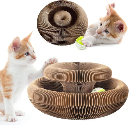 Magic Organ Cat Scratching Board Foldable Adventure Ball & Toy Ball Bed