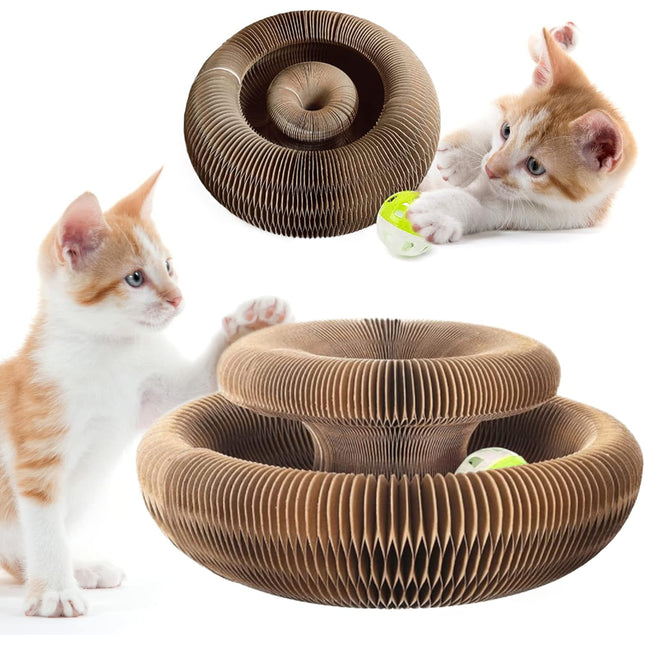 Magic Organ Cat Scratching Board Foldable Adventure Ball & Toy Ball Bed