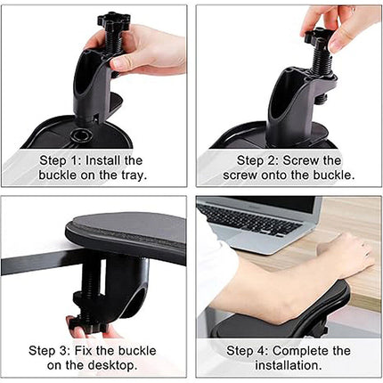 180° Rotating Mouse Wrist Pad, Leather Small Anti-Fatigue Arm Rest Support