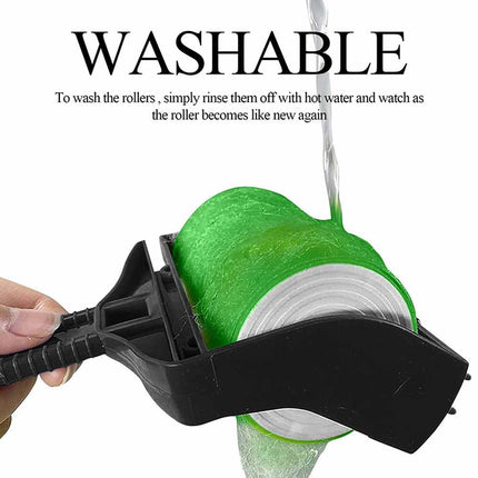 2-Pack Green Stick Pet Hair Remover, Reusable Washable for Clothes