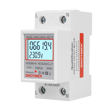 LCD Digital Power Meter KWH Electric Meter 220V 230V 50 60Hz Indoor