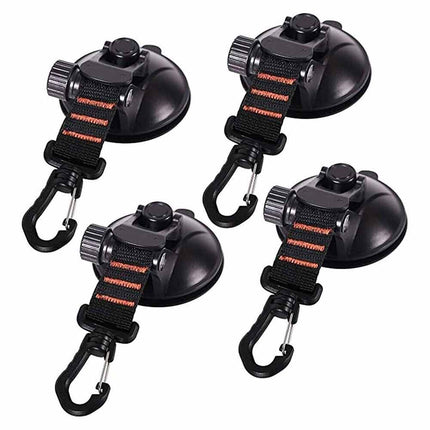 4 Pack Suction Cup Securing Hooks Tie Down Tarp Car Awning Camping