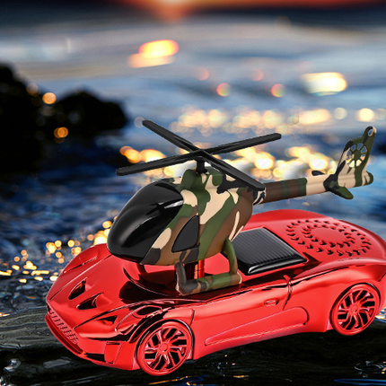 Car Air Freshener Solar Helicopter Rotating Hanging Ornament