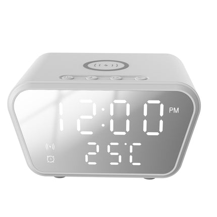 Wireless Charging Alarm Clock 15W Date Temperature Display Bedside
