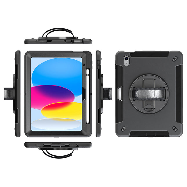 For iPad Air 11" M3 2025: Rugged Shockproof Case with Pencil Slot, Outdoor