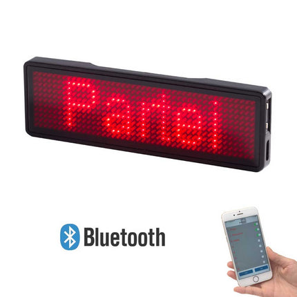 Bluetooth Programmable LED Name Badge, Scrolling Message Display for iPhone