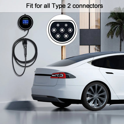 Type 2 EV Charger Holder Wall Mount for Tesla EU Plug Bracket Socket