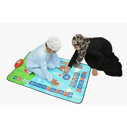 Interactive Prayer Mat for Kids, Educational Islamic Salah Mat with Quran
