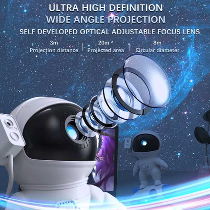 Astronaut Rocket Galaxy Projector Star Sky Night Light 12 Films Space