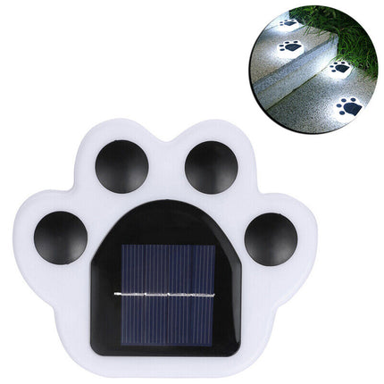 4Pcs Animal Bear Paw Solar Garden Lights, Waterproof Outdoor Yard Lamp