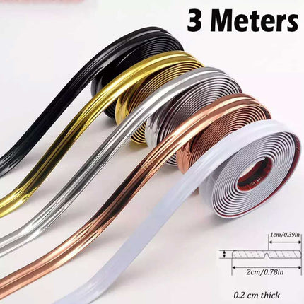 Self Adhesive Wall Edging Strip, Flexible Corner Trim for Living Room Kitchen