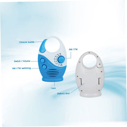 Portable Waterproof AM FM Radio Shower Hanging Bathroom Music Radio
