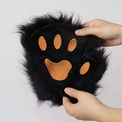 Furry Cat Fox Cosplay Mask Set Christmas Party Costume Tail Paws