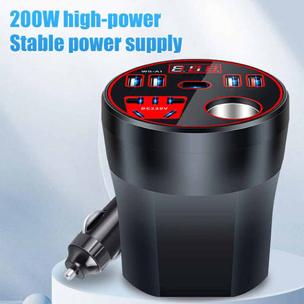 200W DC to AC Car Power Inverter 12V 24V to 220V Converter Adapter Outlets