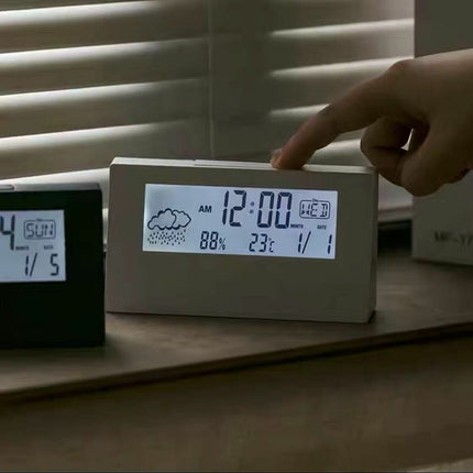 Digital LCD Thermometer Hygrometer Home Temperature Humidity Alarm Clock