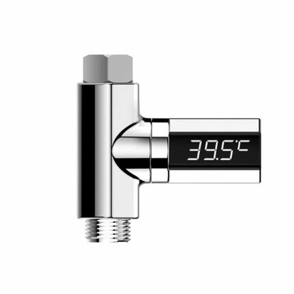 LED Shower Thermometer Self Generating Flow Water Celsius Display AU