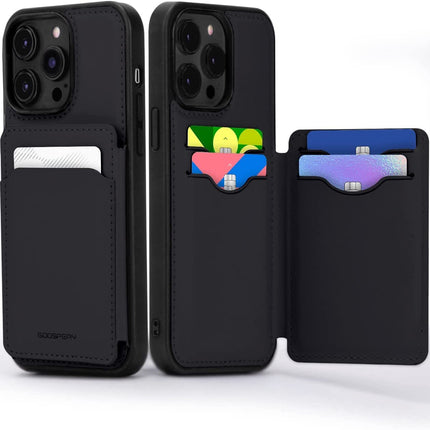 For iPhone 14 Series Goospery Balance Fit5 Card Case, Ultra Slim PU Leather