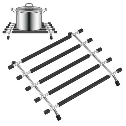Stainless Steel Trivet, Hot Pan Stand Rack, Worktop Saver for Kitchen