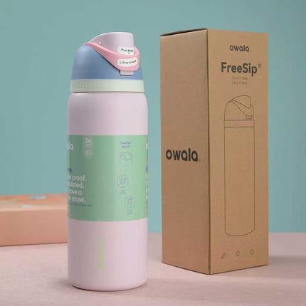 1X Random Owala FreeSip Water Bottle Stainless Steel Insulated Portable Sports