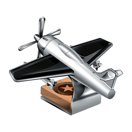 Airplane Solar Perfume Freshener, Dashboard Rotating Car Decor Gift