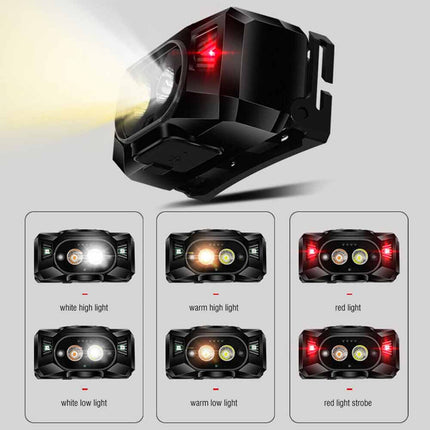 Smart Sensor LED Head Torch Rechargeable Headlamp Fishing Camping Light