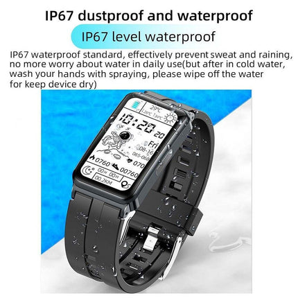 Smart Watch Blood Glucose Monitor ECG HRV Body Temperature Waterproof
