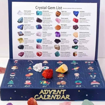 2026 Geological Ore Advent Calendar Mock Stone Rock Crystal Xmas Countdown